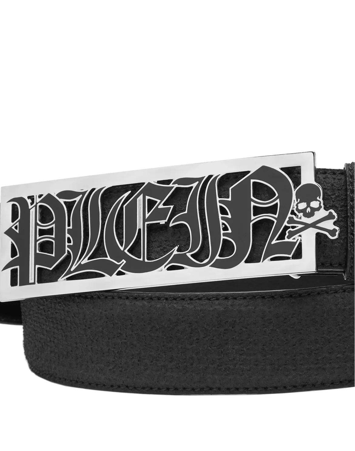 Leather Belt Philipp Plein TM, цвет: Черный