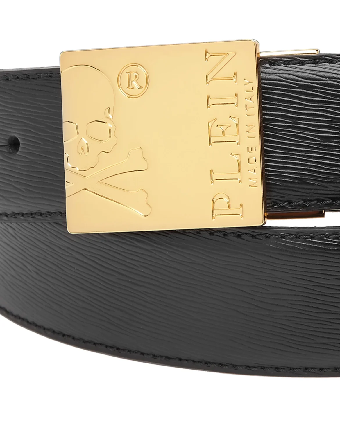Leather Belt Skull and Plein, цвет: Черный