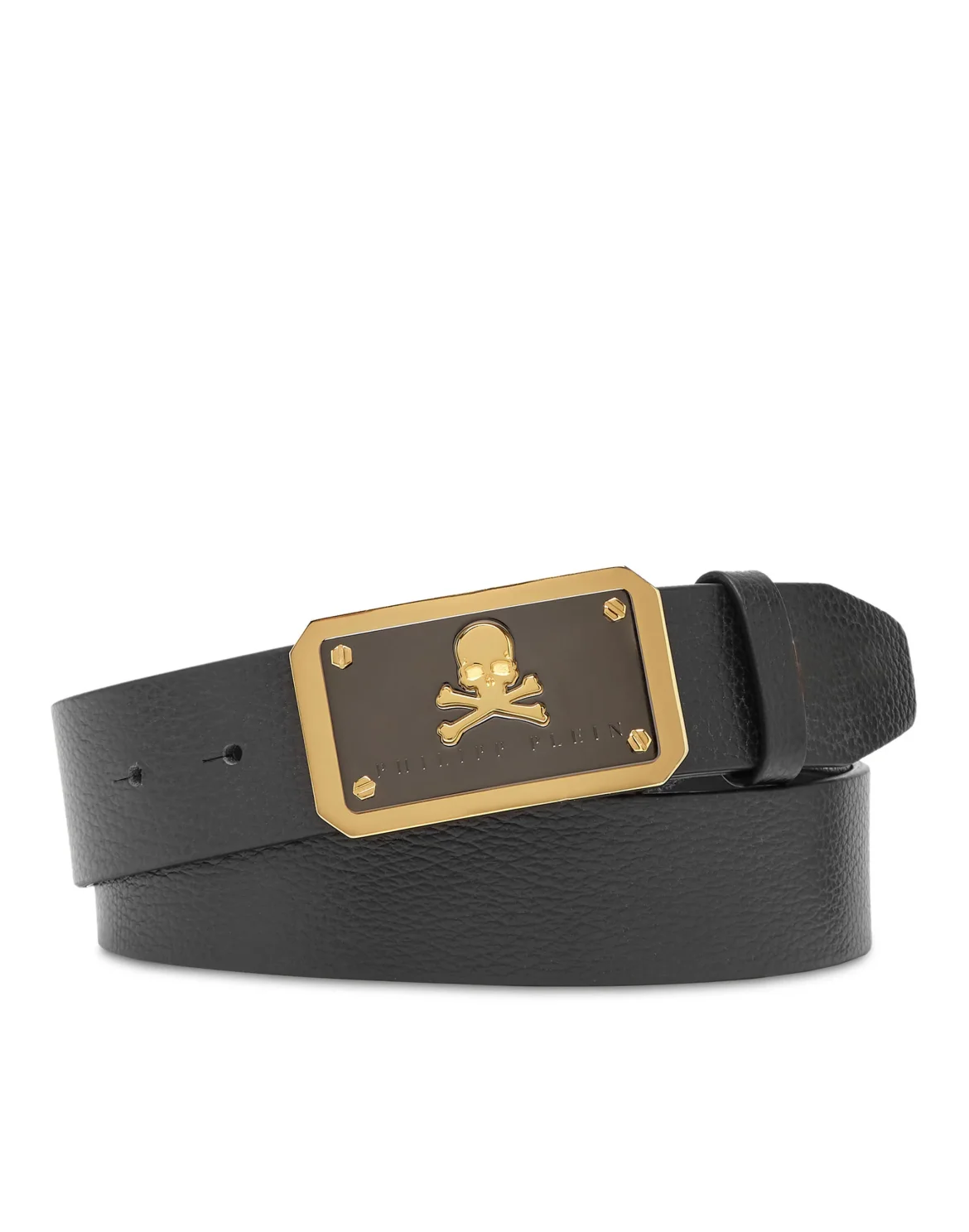 Leather Belt Philipp Plein TM, цвет: Черный