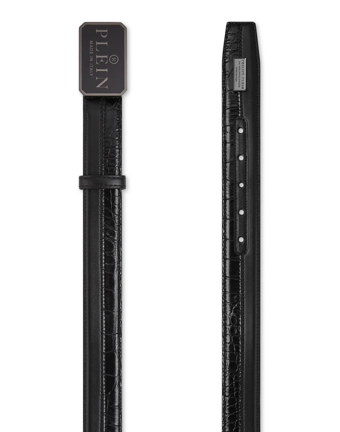 Leather Belt Philipp Plein TM, цвет: Черный