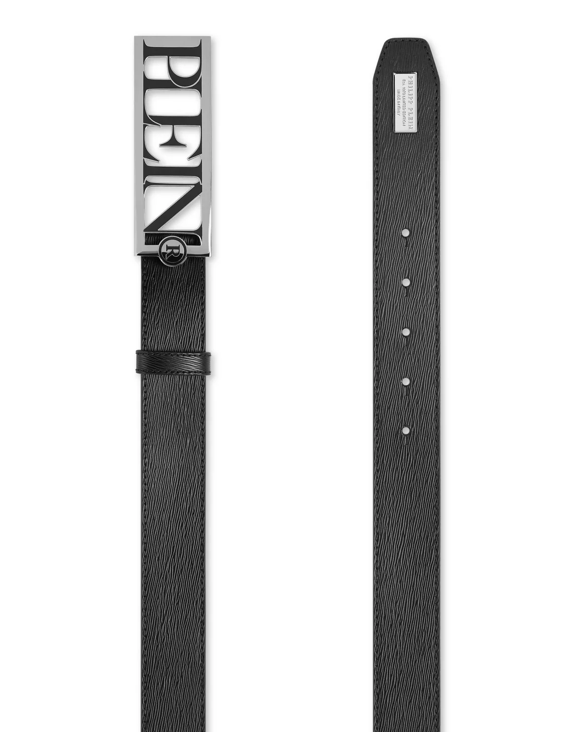 Leather Belt Philipp Plein TM, цвет: Черный