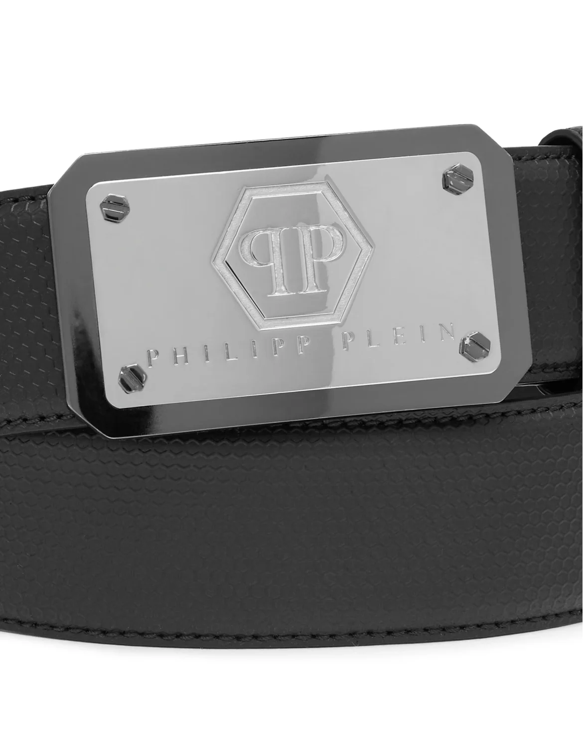 Leather Belt Philipp Plein TM, цвет: Черный