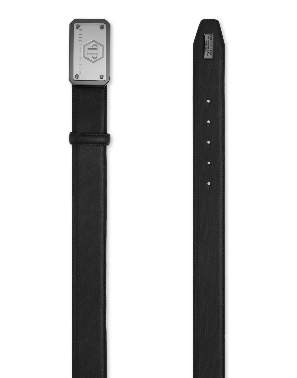 Leather Belt Philipp Plein TM, цвет: Черный