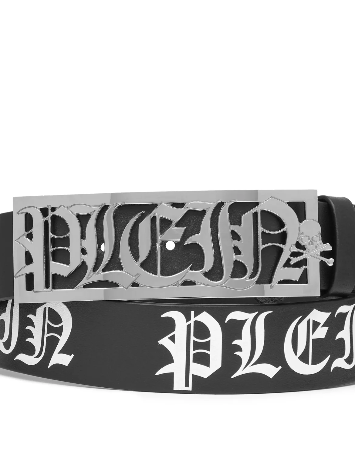 Leather Belt Philipp Plein TM, цвет: Черный