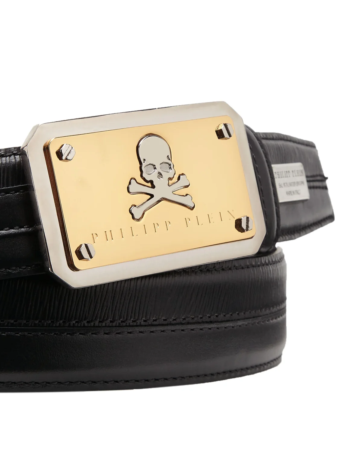 Leather Belt Skull and Plein, цвет: Черный