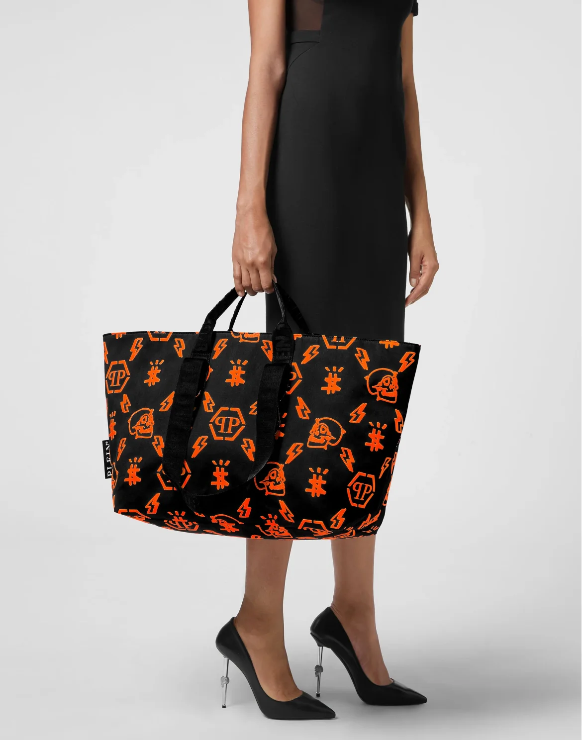 Nylon Tote Bag Monogram, цвет: Черный