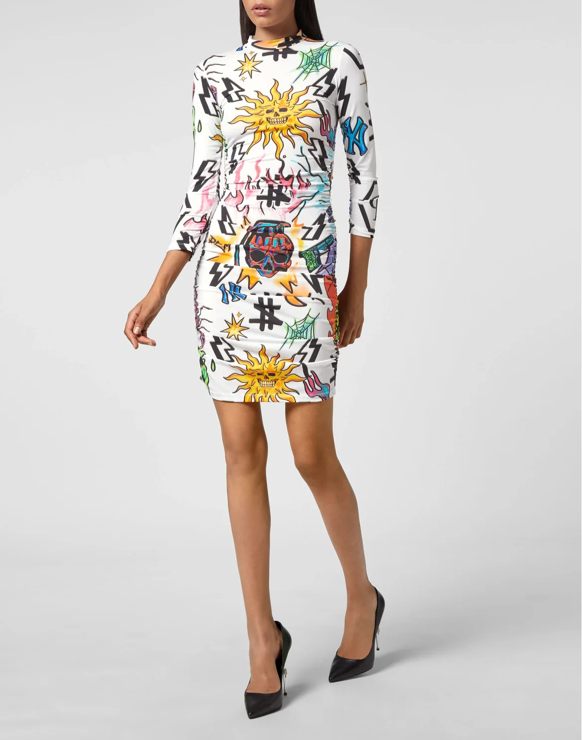 Short Dress LS Tattoo Monogram, цвет: Белый