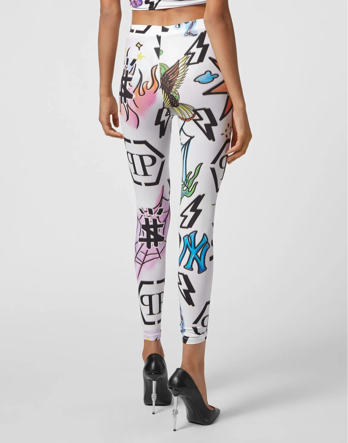 Leggings Tattoo Monogram, цвет: Белый