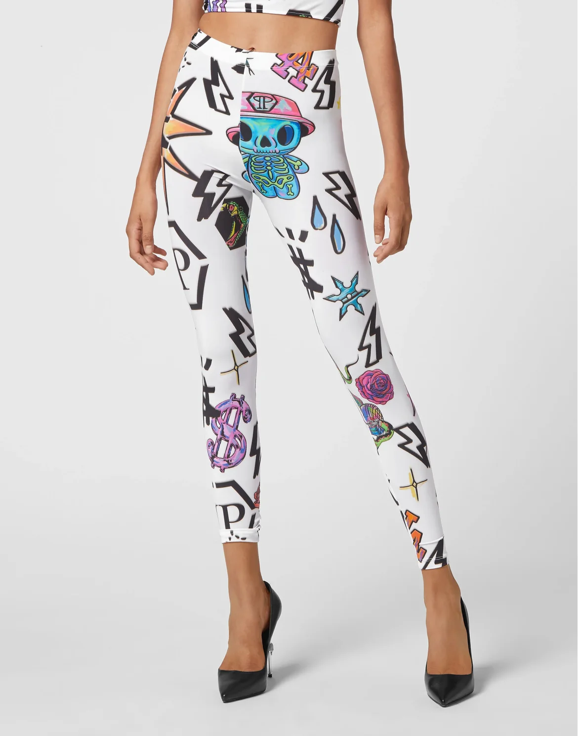 Leggings Tattoo Monogram, цвет: Белый