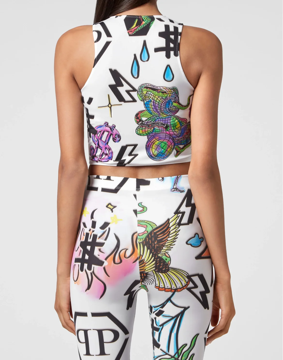 Crop Top Tattoo Monogram, цвет: Белый
