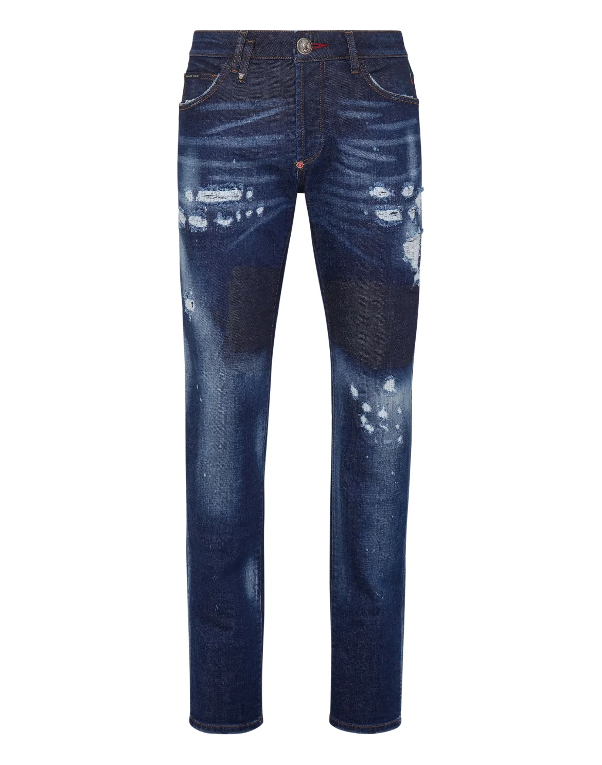 Bandana  Denim Trousers Super Straight Cut Paisley, цвет: Синий