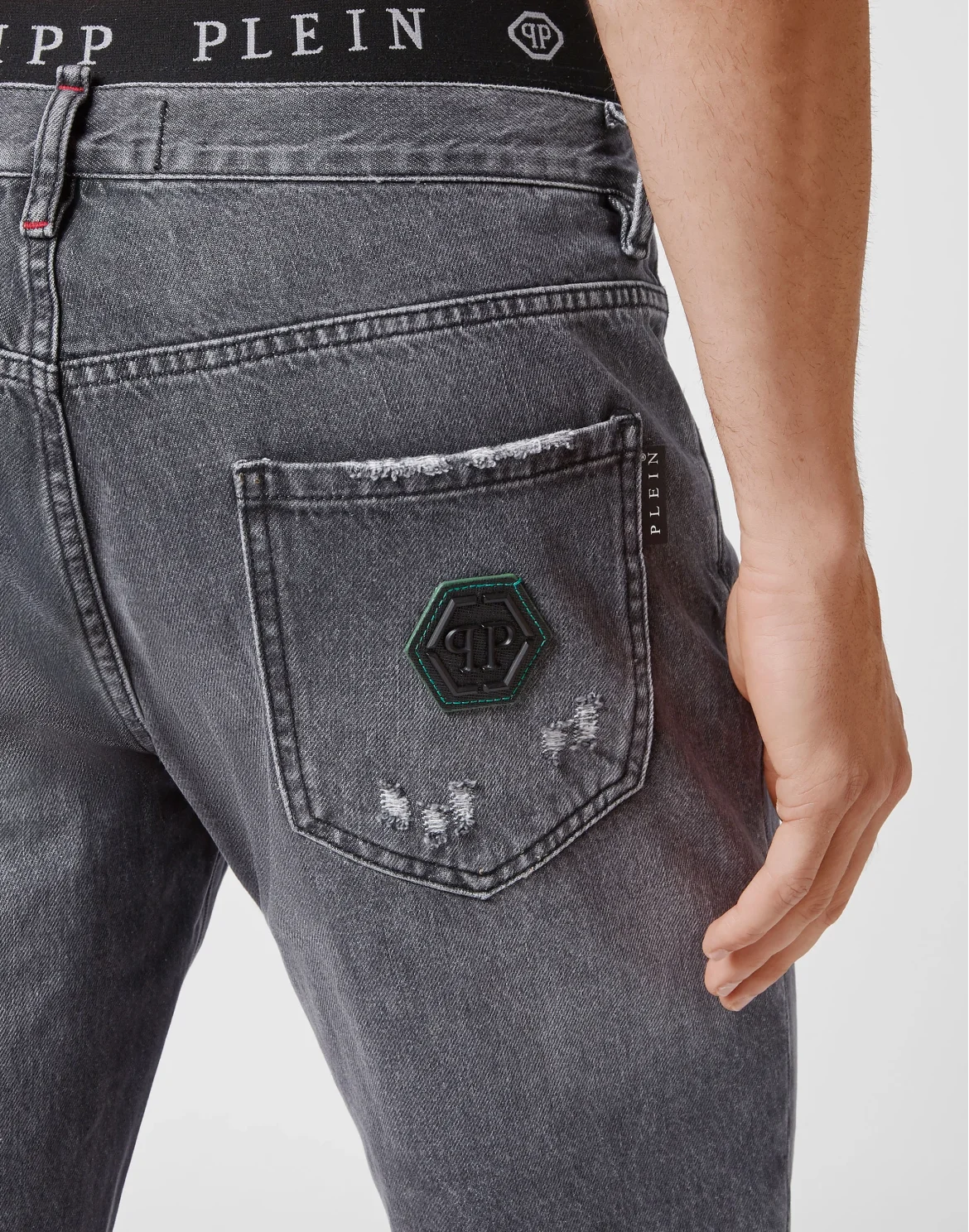 Denim Capri Shorts, цвет: Серый