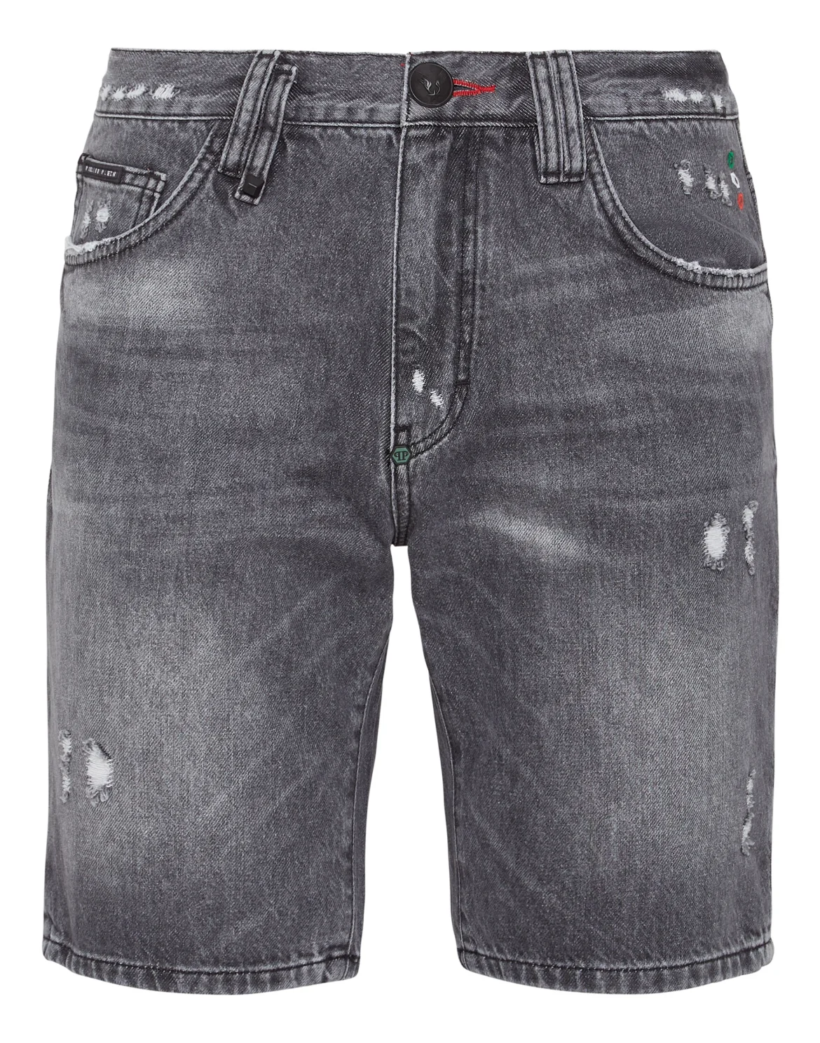 Denim Capri Shorts, цвет: Серый
