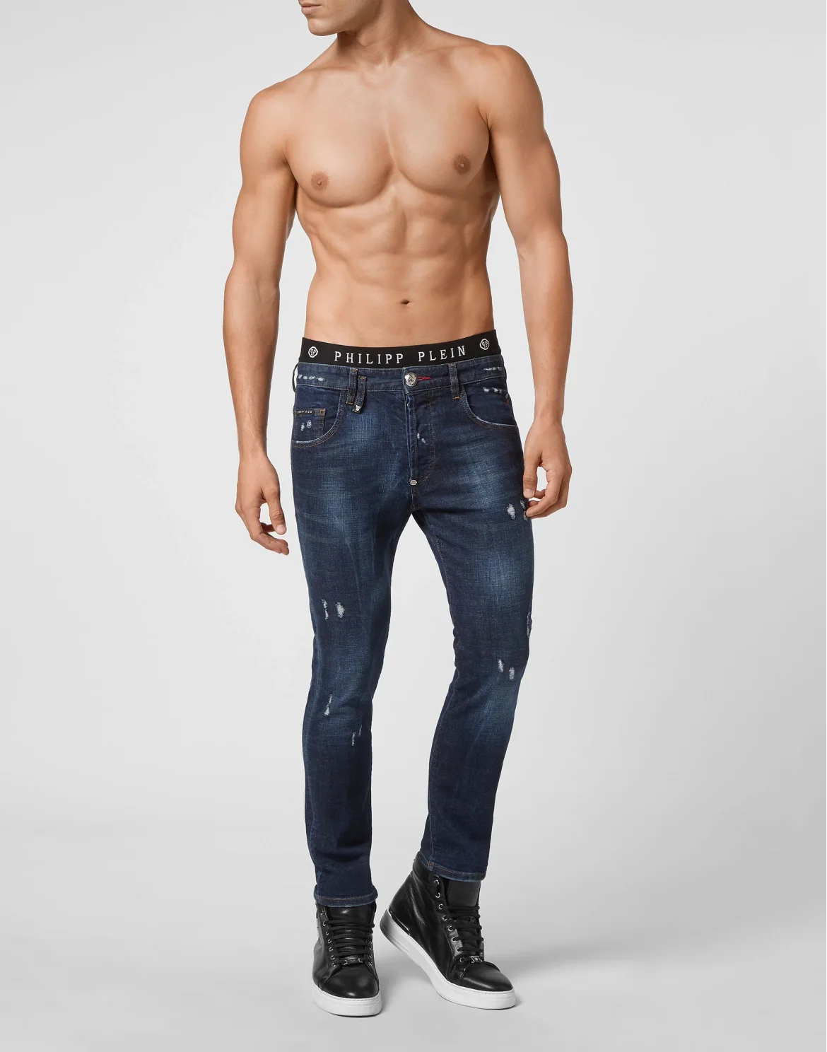 Denim Trousers Skinny Destroyed, цвет: Синий