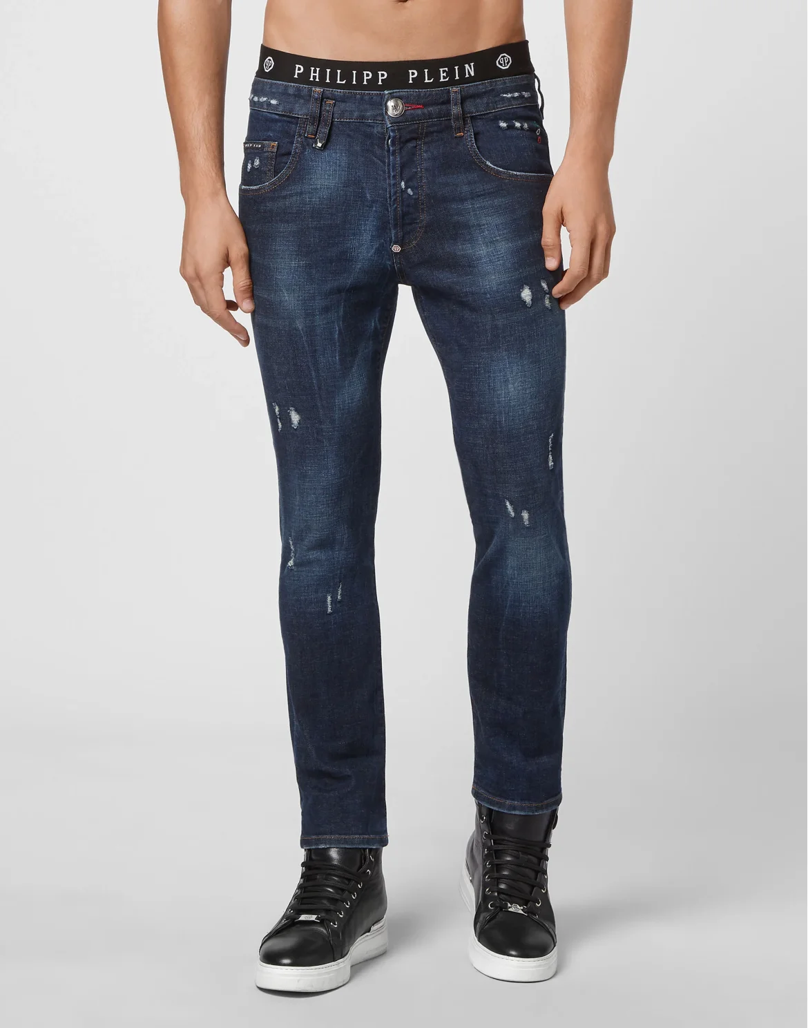 Denim Trousers Skinny Destroyed, цвет: Синий