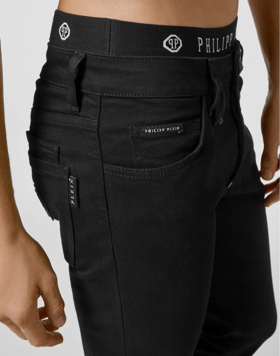 Denim Trousers Super Straight Cut Iconic Plein, цвет: Черный