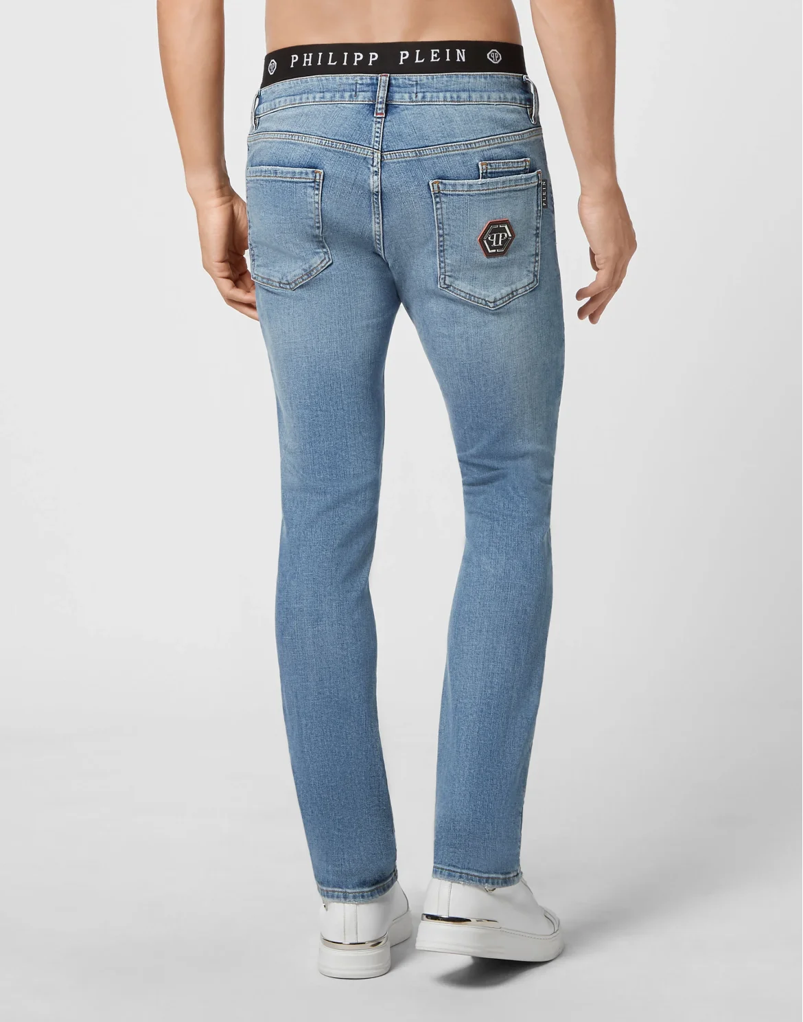 Denim Trousers Super Straight Cut Iconic Plein, цвет: Синий