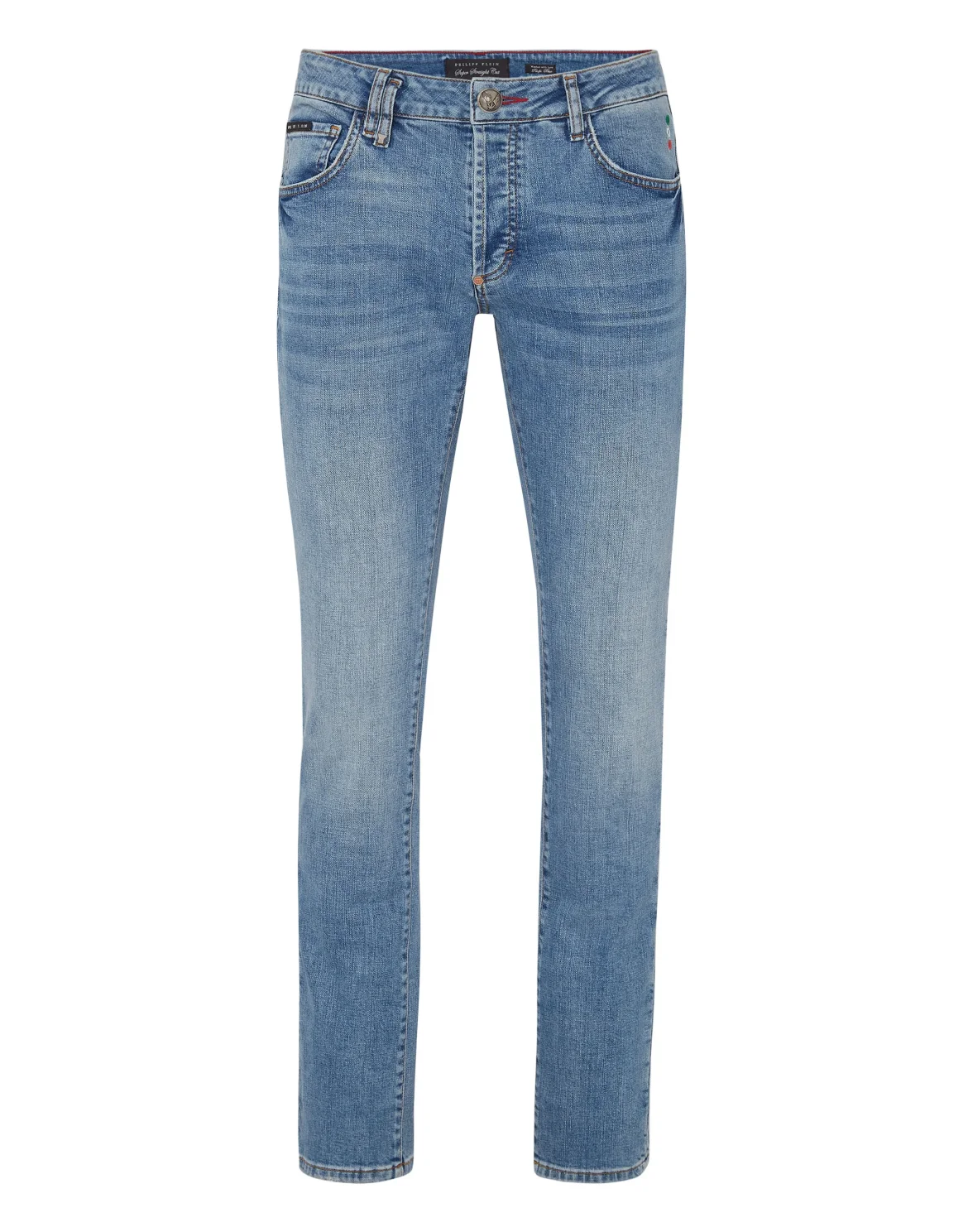 Denim Trousers Super Straight Cut Iconic Plein, цвет: Синий
