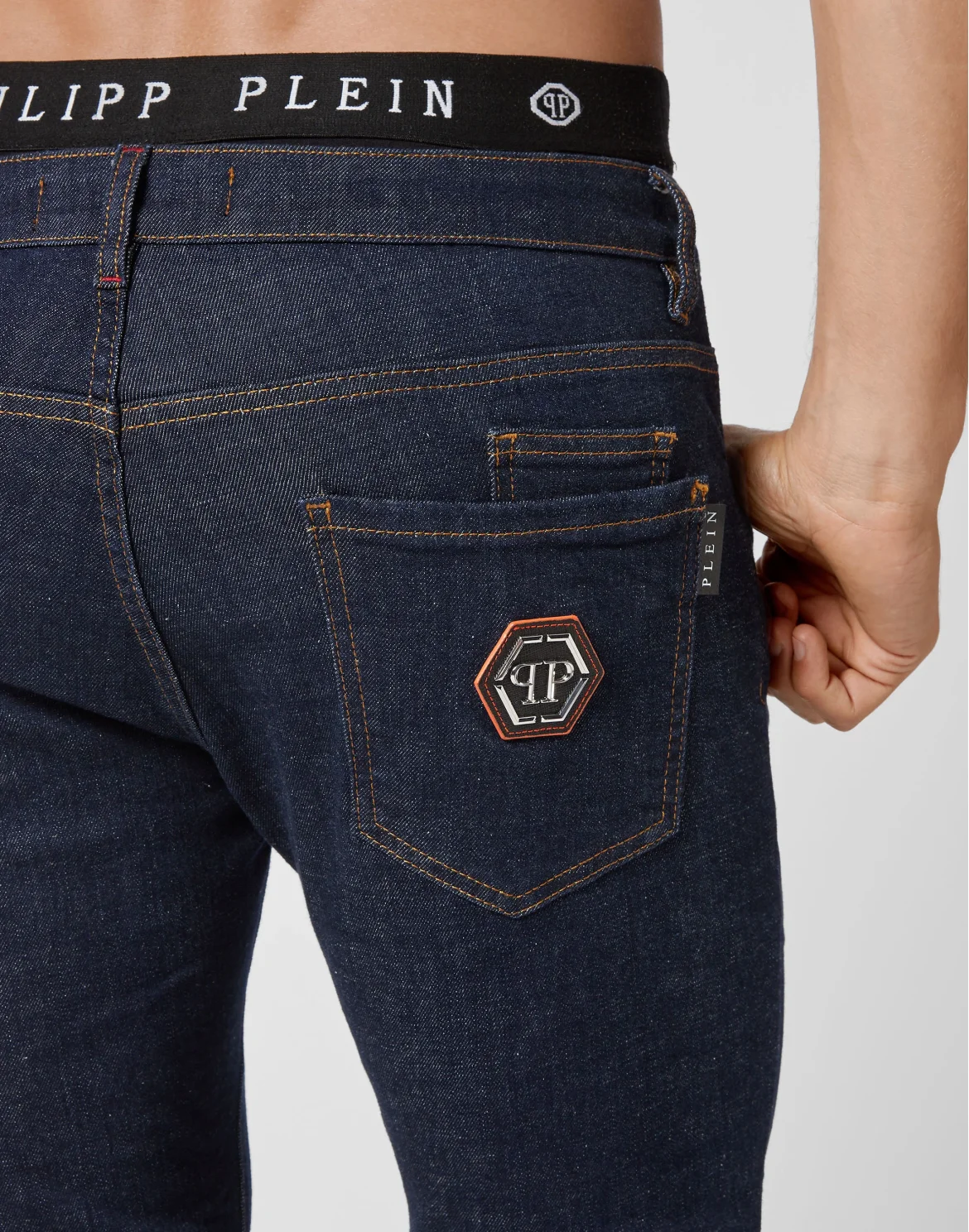 Denim Trousers Super Straight Cut Iconic Plein, цвет: Синий