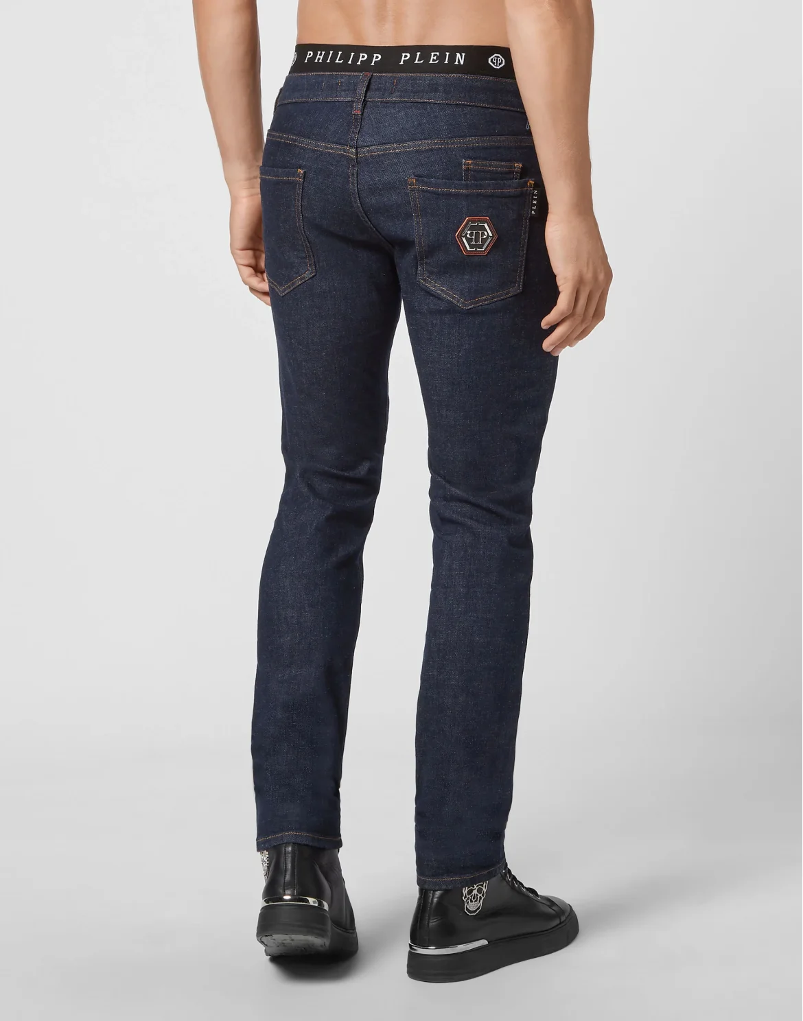 Denim Trousers Super Straight Cut Iconic Plein, цвет: Синий