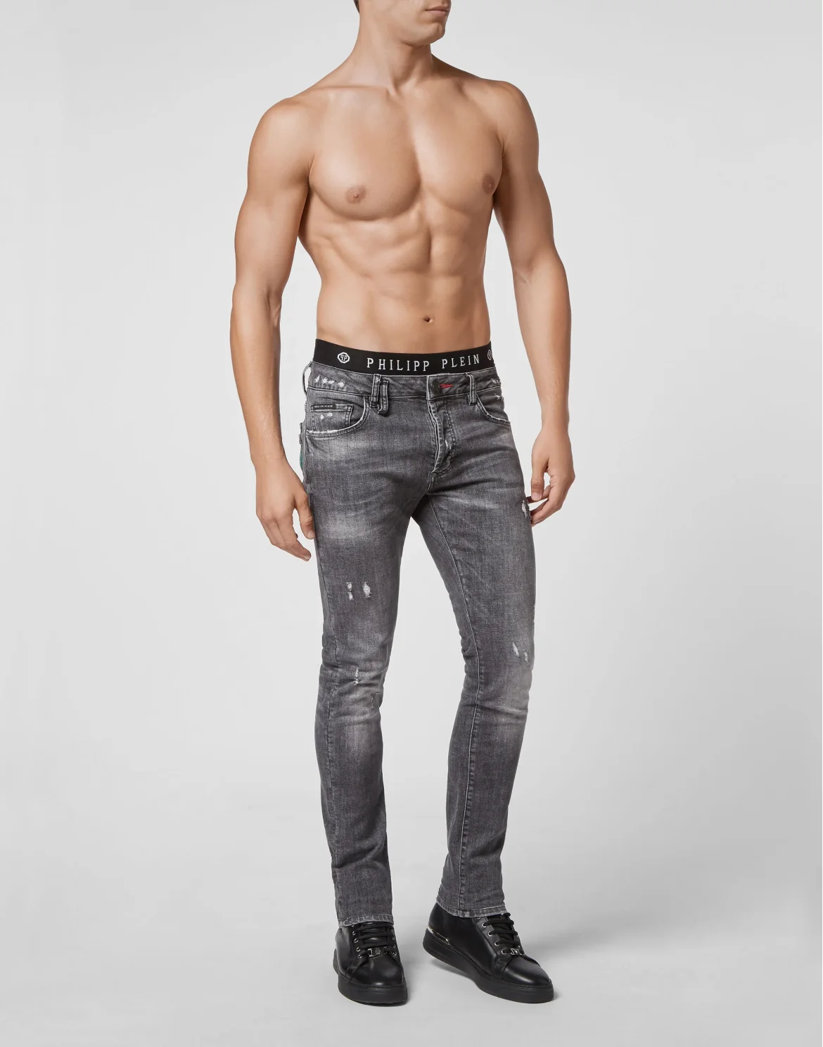 Denim Trousers Super Straight Cut, цвет: Серый