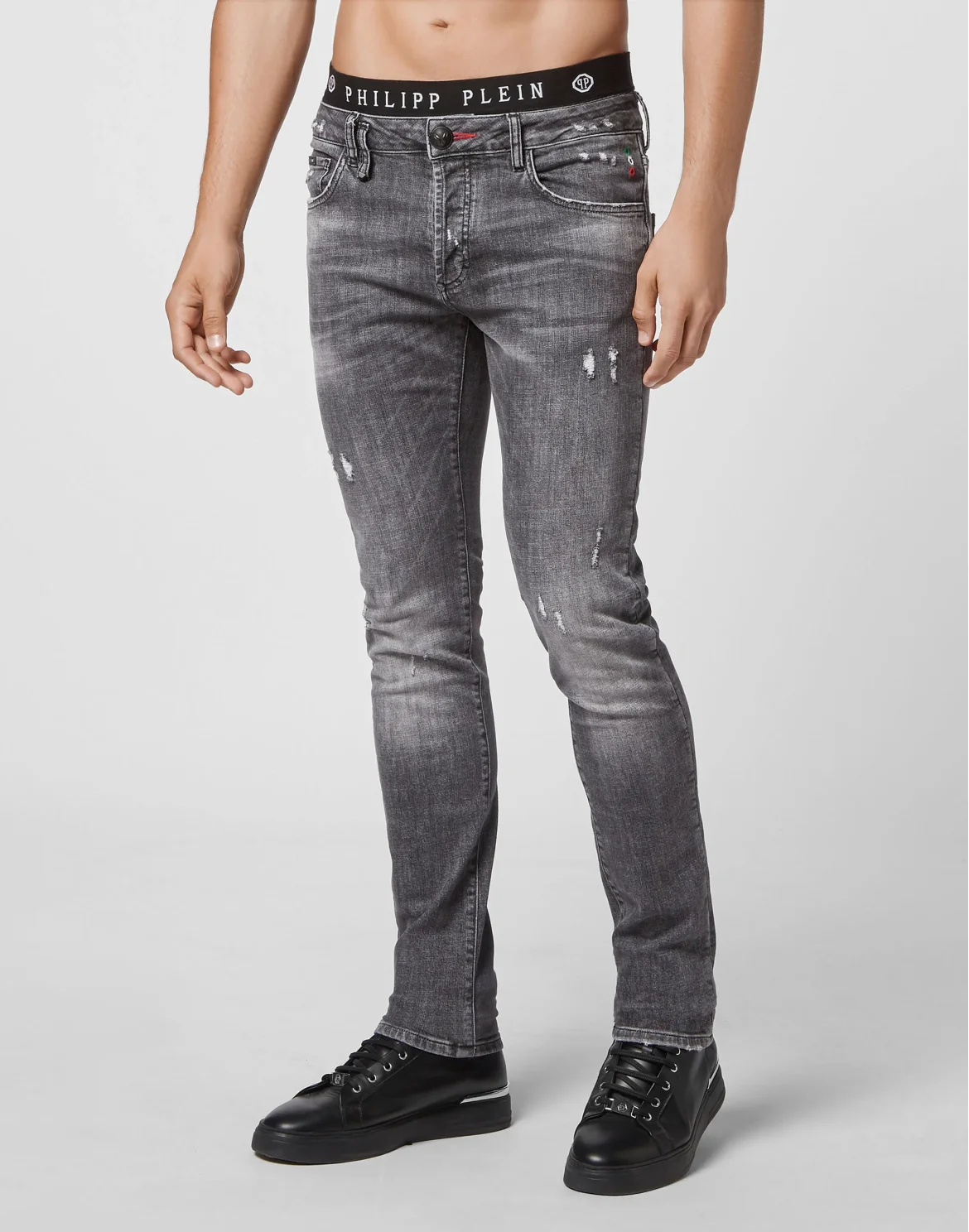 Denim Trousers Super Straight Cut, цвет: Серый