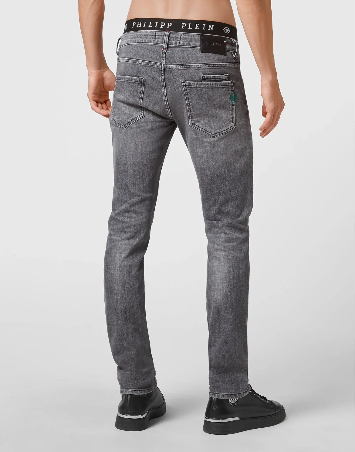Denim Trousers Straight Cut, цвет: Серый
