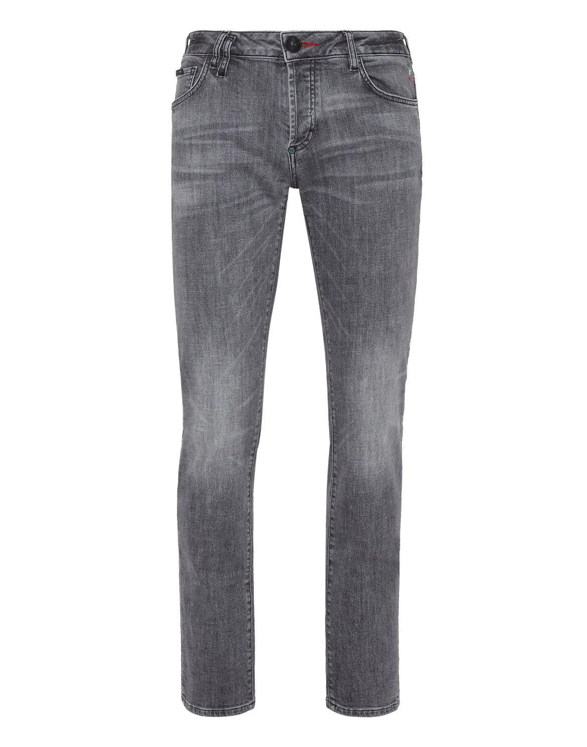 Denim Trousers Straight Cut, цвет: Серый