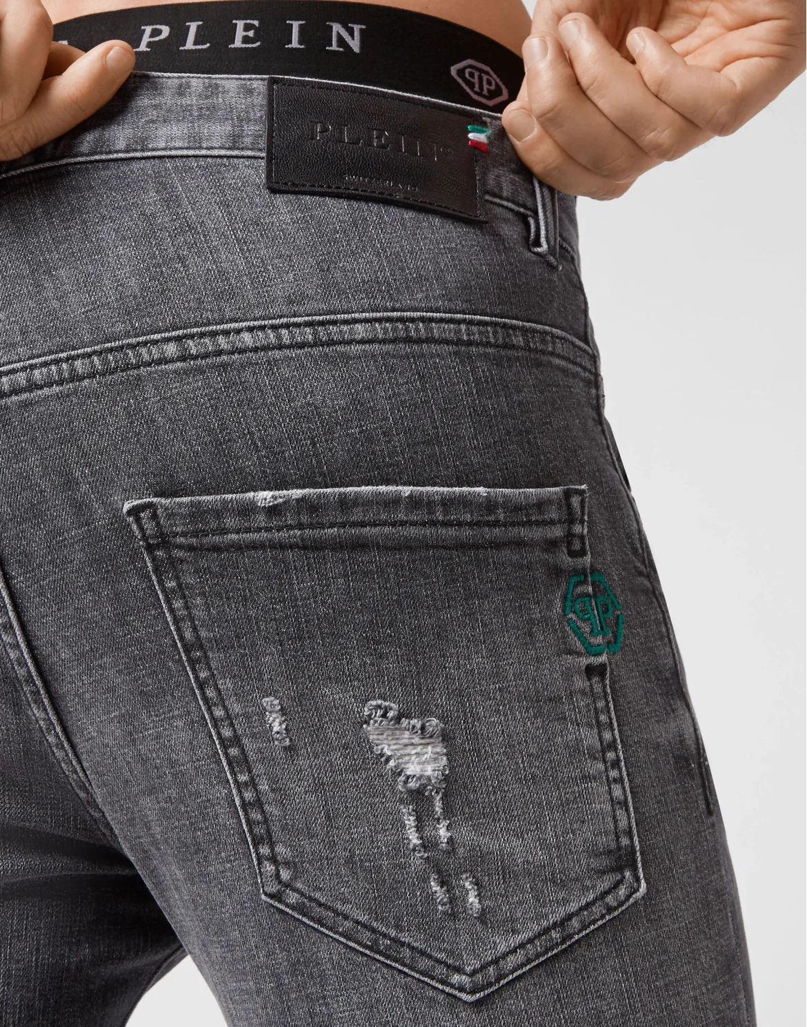 Denim Trousers Skinny, цвет: Серый