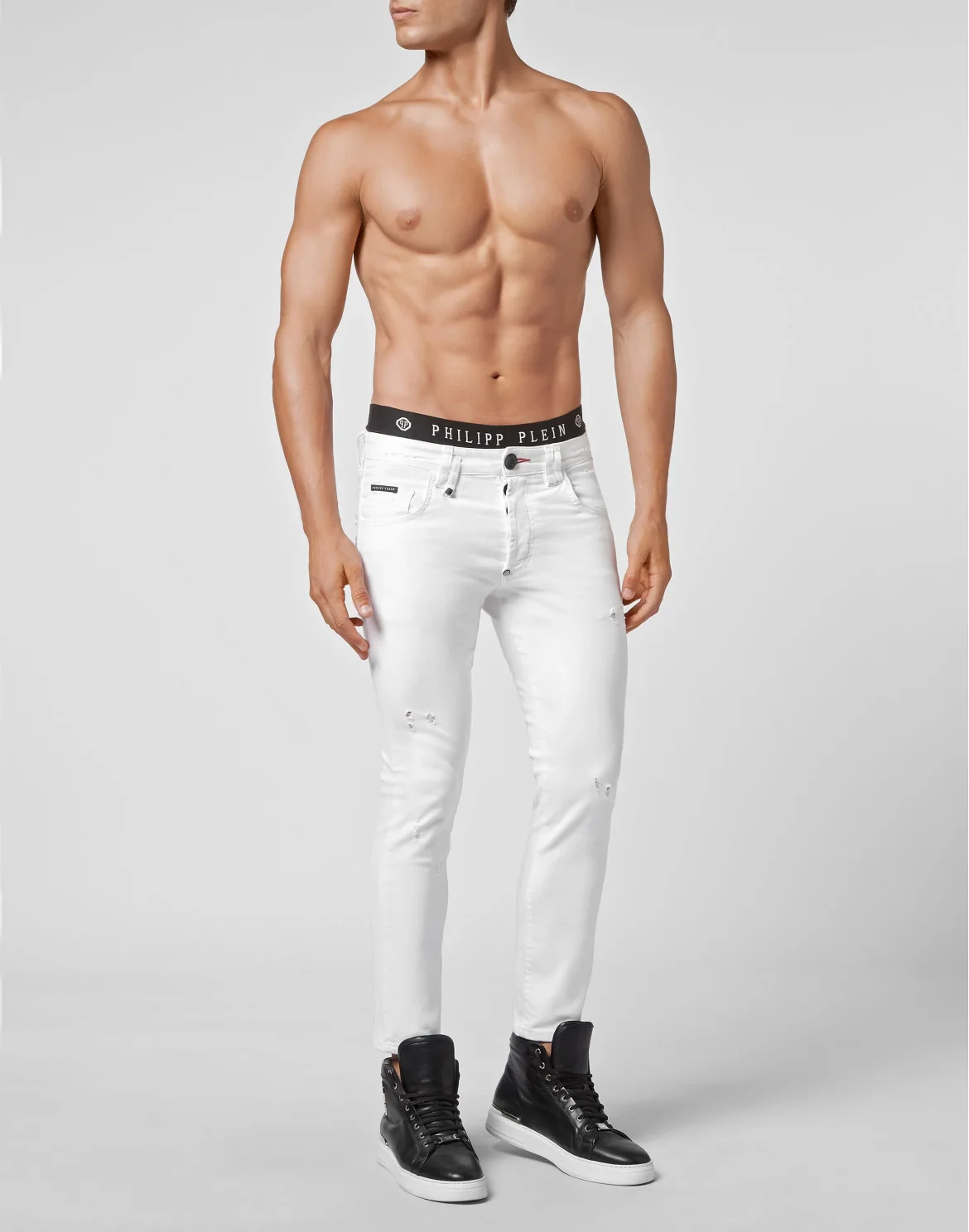 Denim Trousers Straight Cut, цвет: Белый