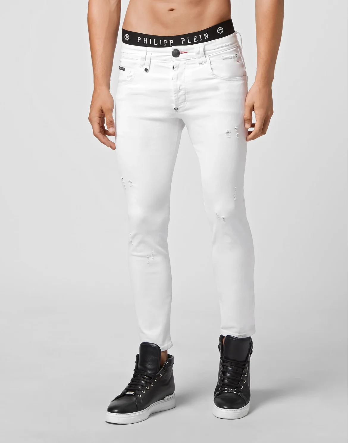 Denim Trousers Straight Cut, цвет: Белый