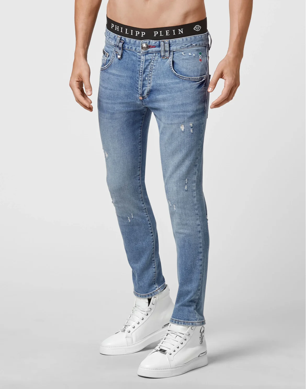 Denim Trousers Straight Cut, цвет: Синий