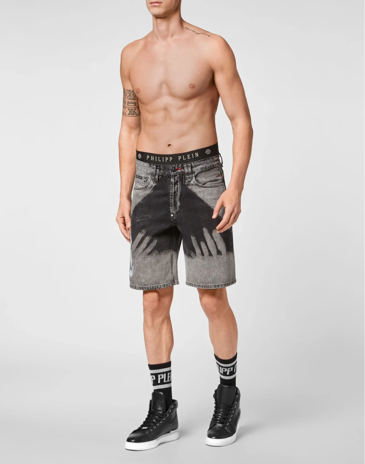 Denim Capri Shorts Bleached, цвет: Белый