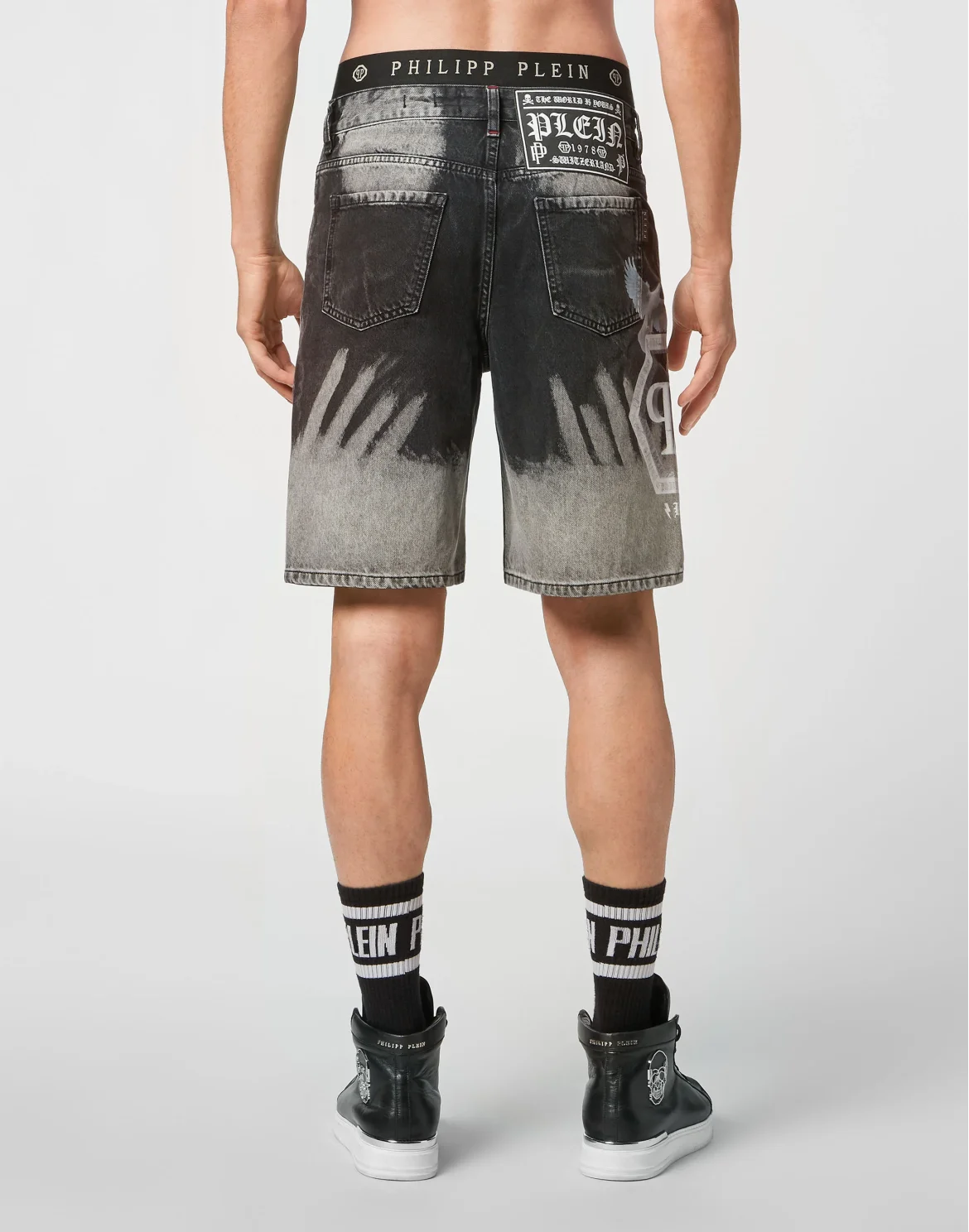 Denim Capri Shorts Bleached, цвет: Белый