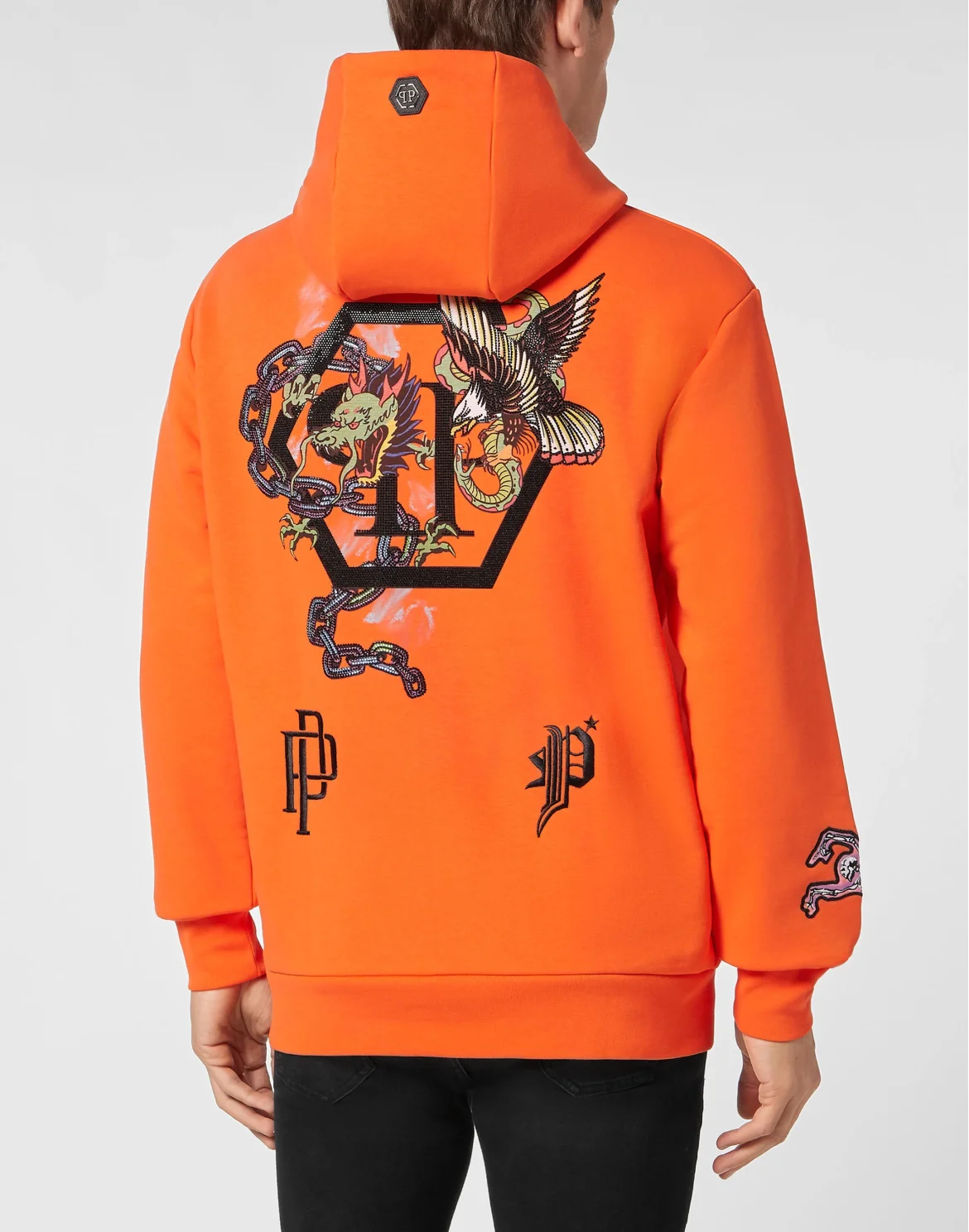 Hoodie sweatshirt Stones  Gothic Plein, цвет: Оранжевый