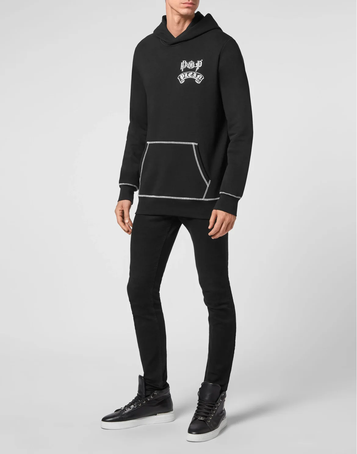 Hoodie sweatshirt Stones Gothic Plein, цвет: Черный