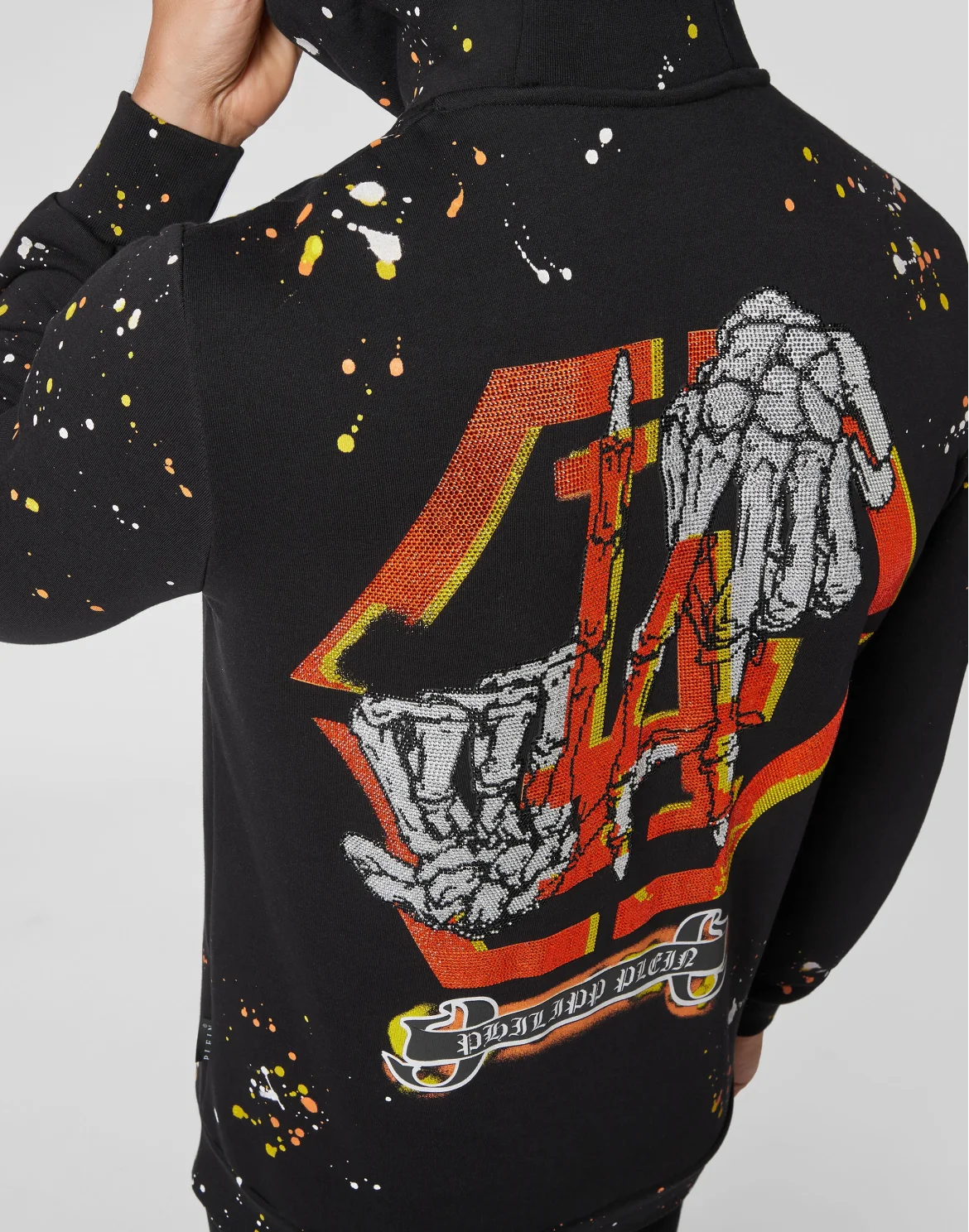 Hoodie sweatshirt Stones LA fingers, цвет: Черный