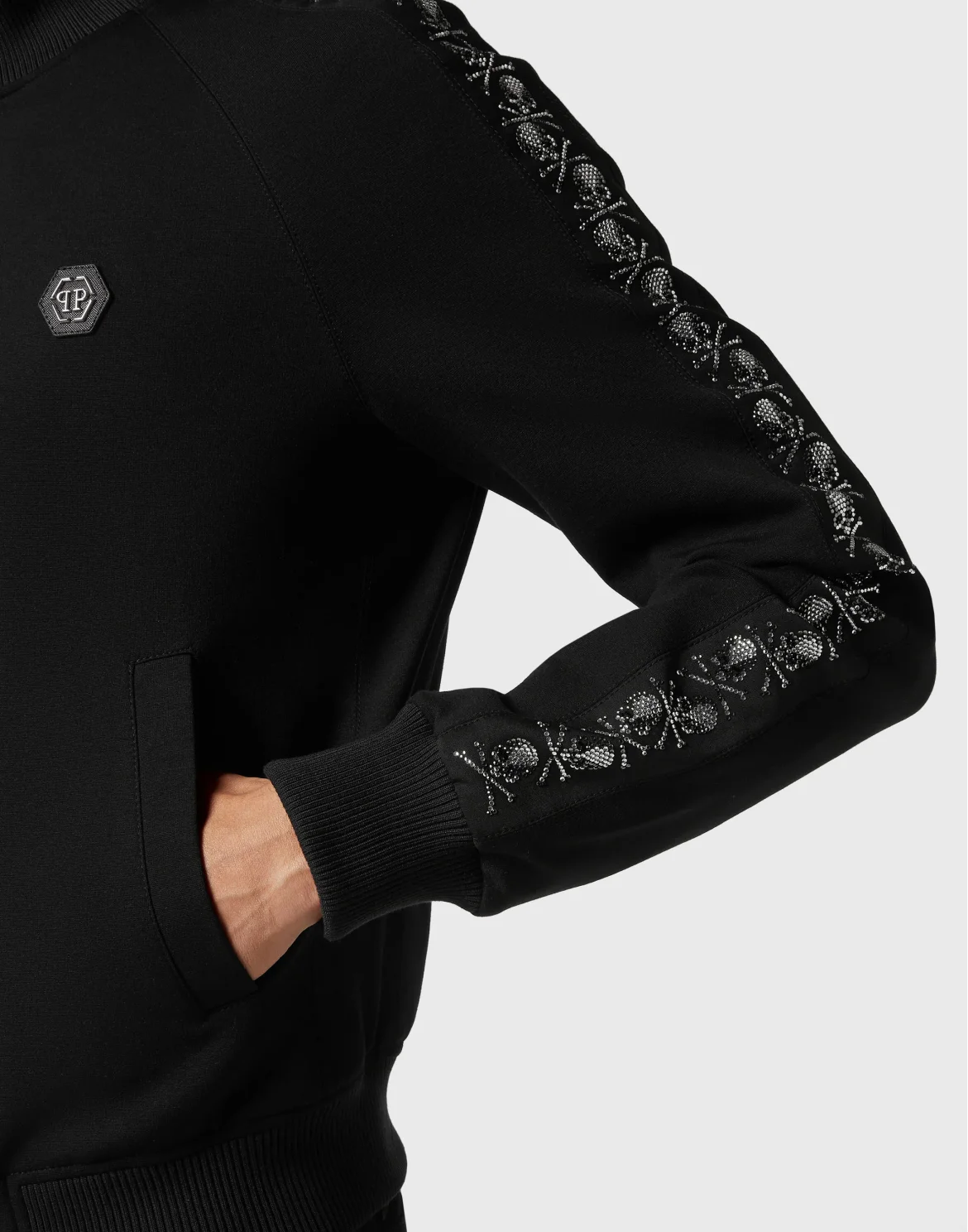 Jogging Jacket Skull strass, цвет: Черный