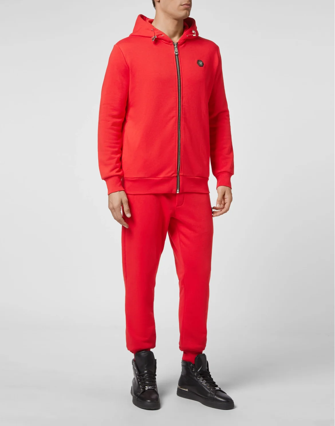 Hoodie Sweatjacket Full Zip Iconic Plein, цвет: Красный