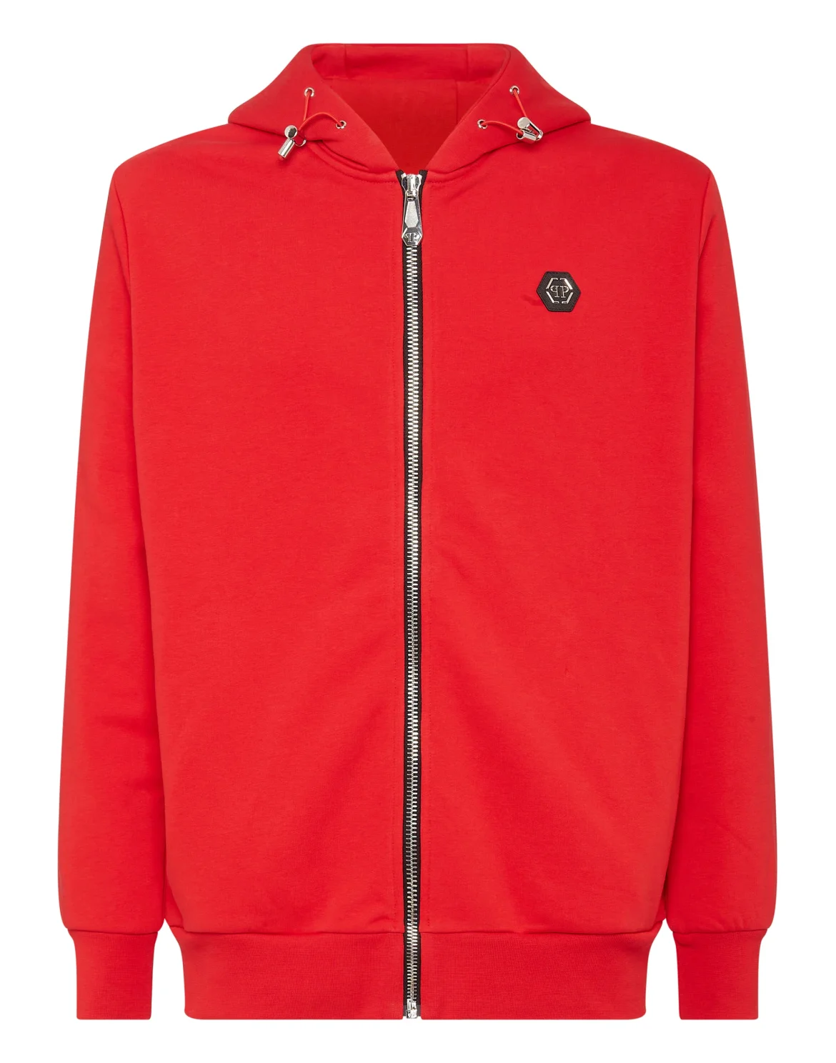 Hoodie Sweatjacket Full Zip Iconic Plein, цвет: Красный