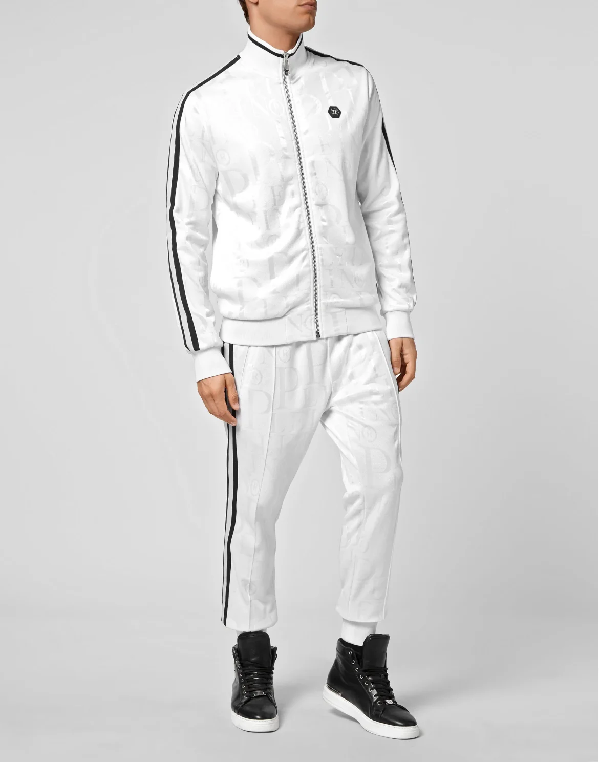 Top/Trousers Tracksuit Skull and Plein, цвет: Белый