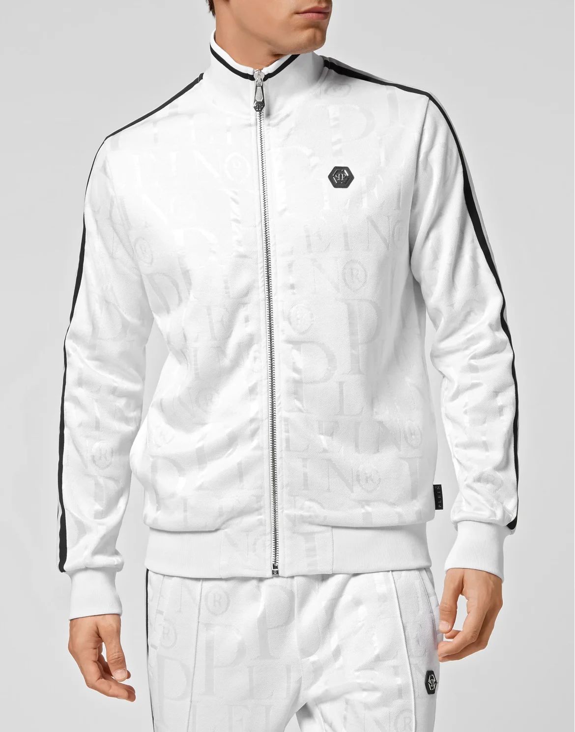 Top/Trousers Tracksuit Skull and Plein, цвет: Белый