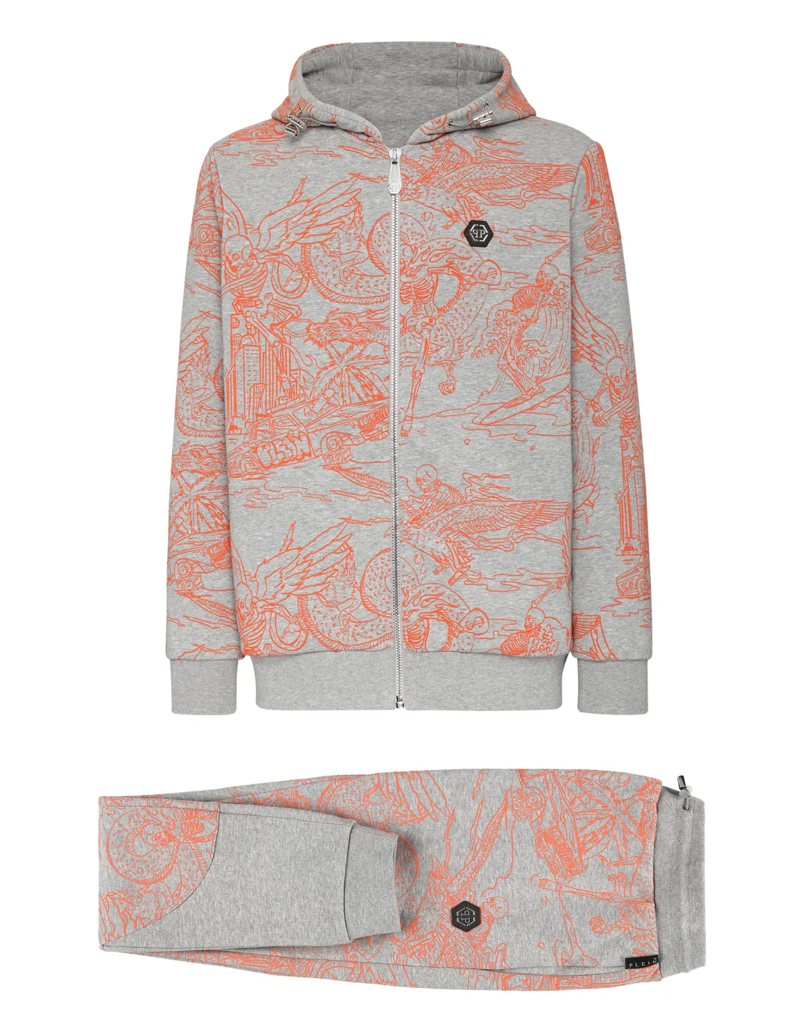Tracksuit Top/Trousers Embroidered, цвет: Серый