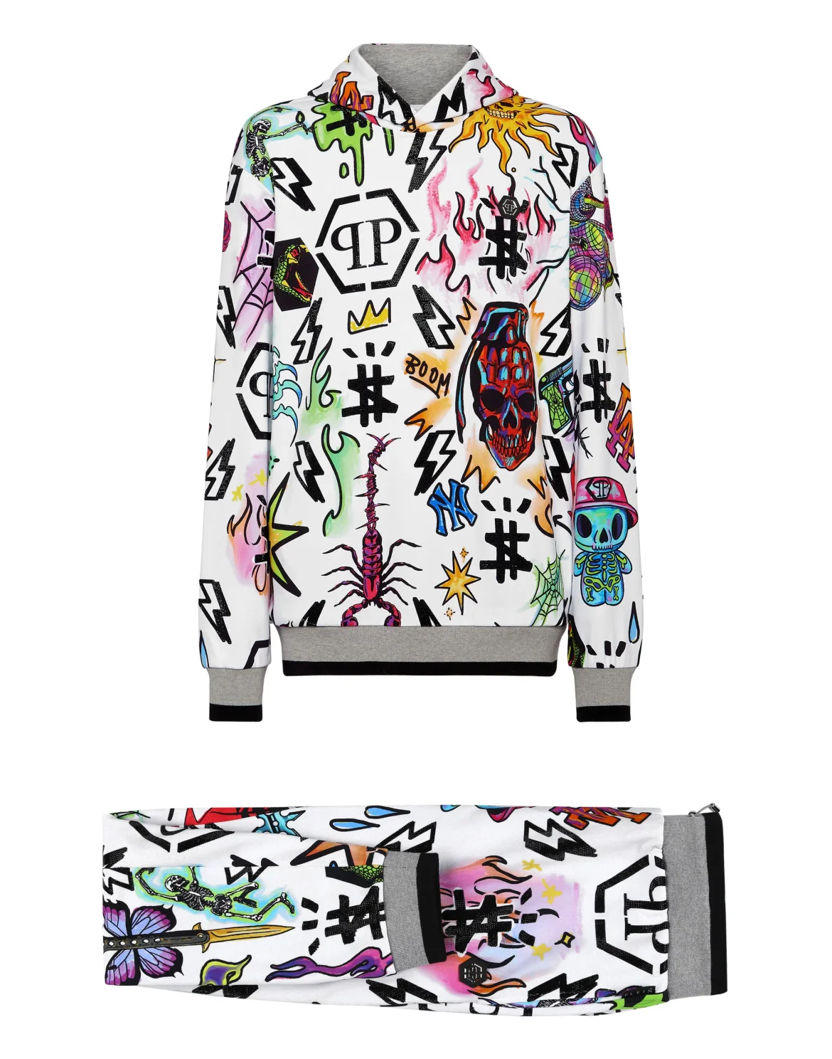 Tracksuit Top/Trousers Tattoo Monogram, цвет: Белый