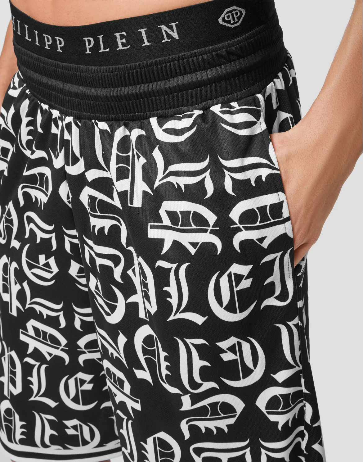 Basket Jogging Shorts Gothic Plein, цвет: Черный