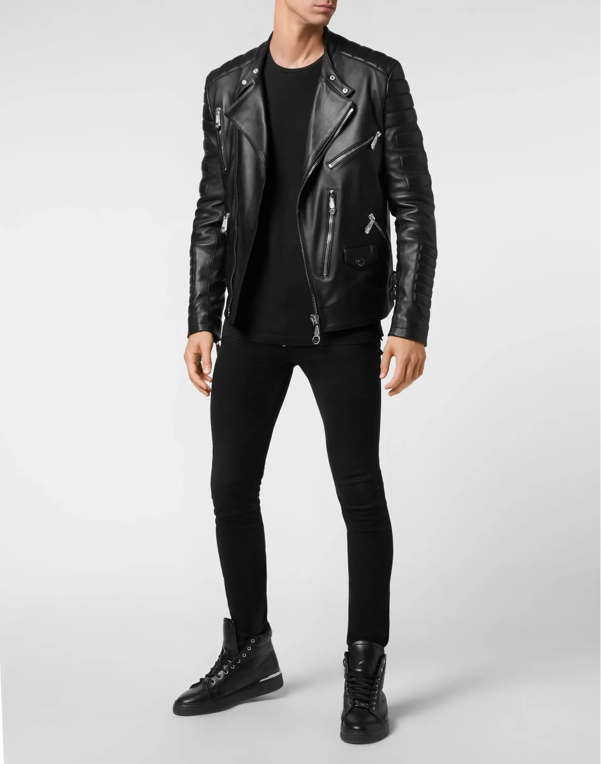 Python Biker Jacket Luxury, цвет: Черный