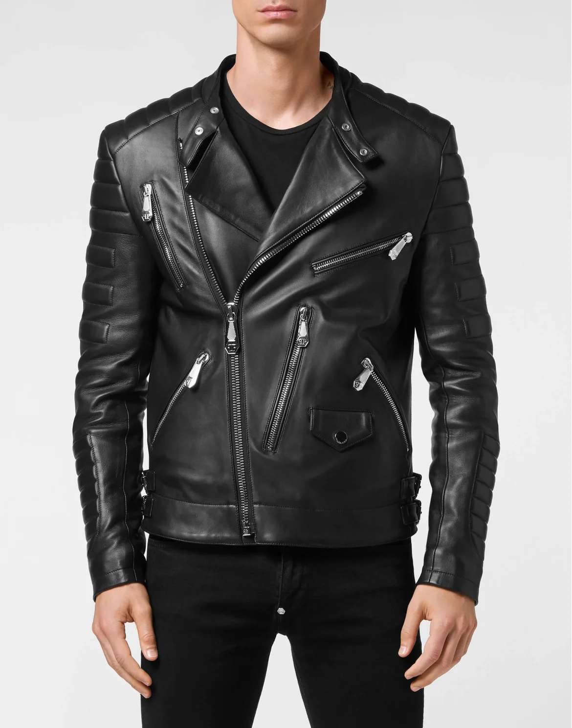 Python Biker Jacket Luxury, цвет: Черный