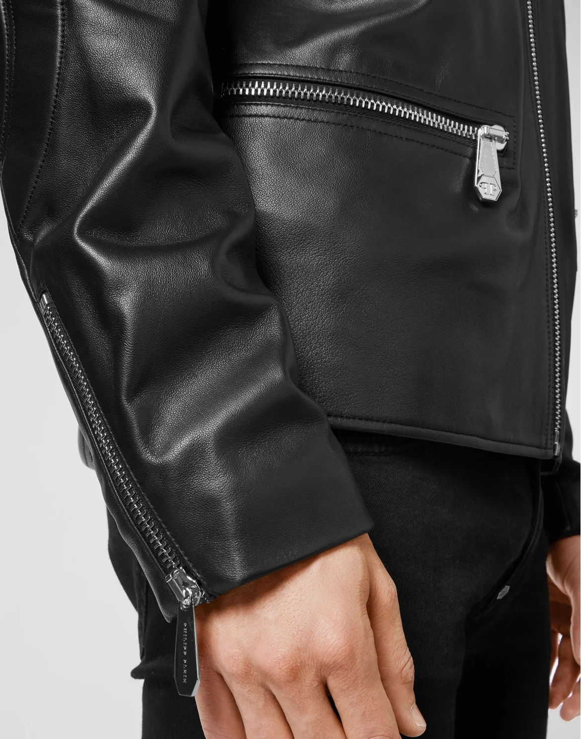 Leather Moto Jacket Dobermann, цвет: Черный
