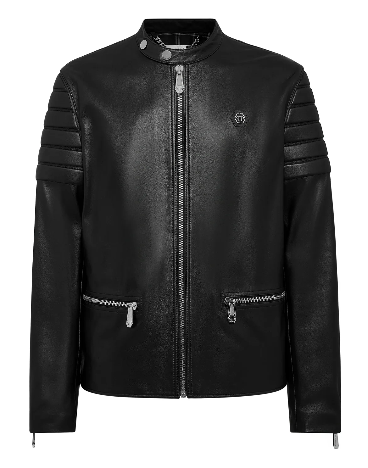 Leather Moto Jacket Dobermann, цвет: Черный