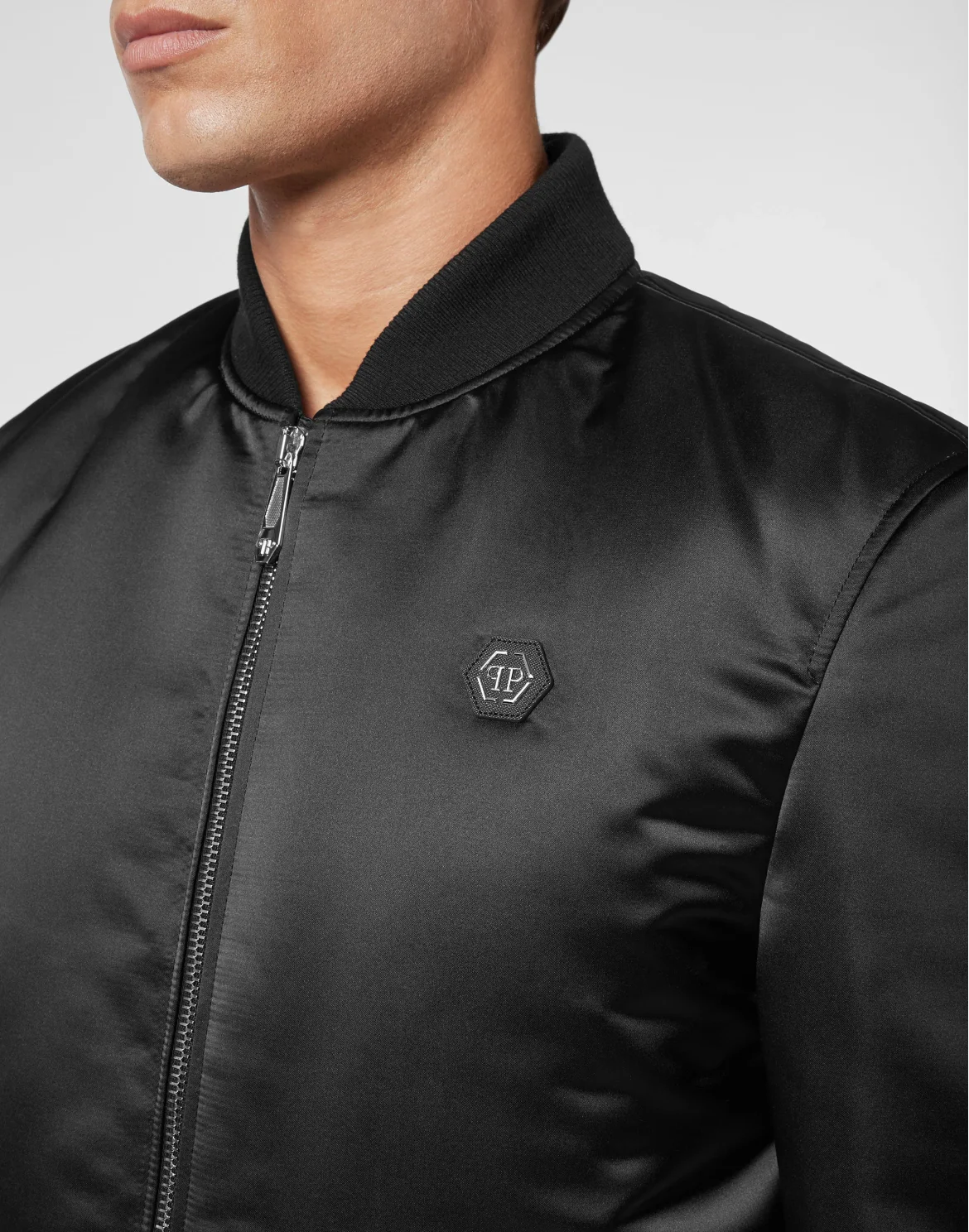 Satin Top Gun Bomber Hexagon, цвет: Черный